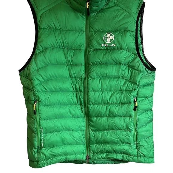 RLX Ralph Lauren Kelly Green Puffer Vest Size Large - Picture 3 of 8
